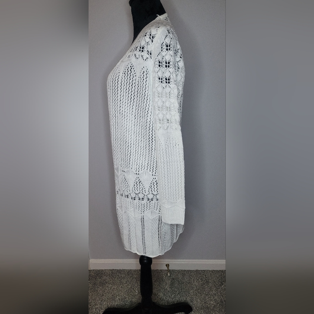 White Open-Front Cardigan‎ Sweater. Size S. NWOT - Picture 4 of 6